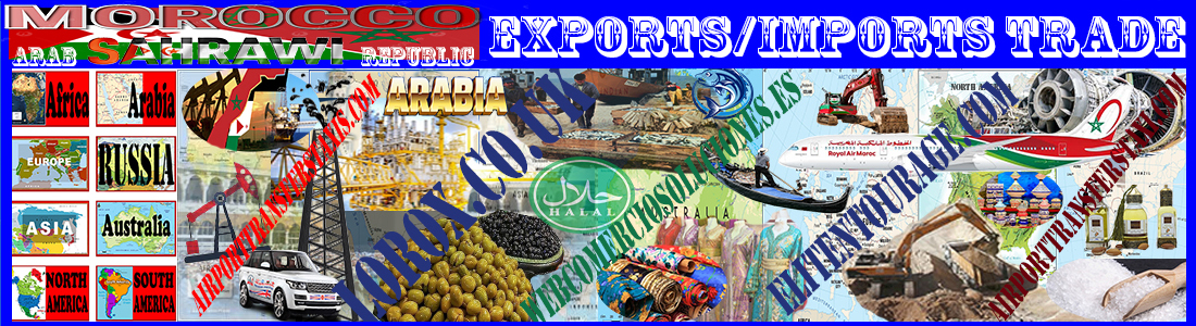 Agro Exports Morocco Arab Sahrawi - Logistics 8 Demographic Continents (including Russia Federation) (Airlines - Maritime - Rail Courier - Road Transportation)