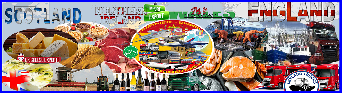 Exports United Kingdom - Logistics 8 Demographic Continents (including Russia Federation) (Airlines - Maritime - Rail Courier - Road Transportation)